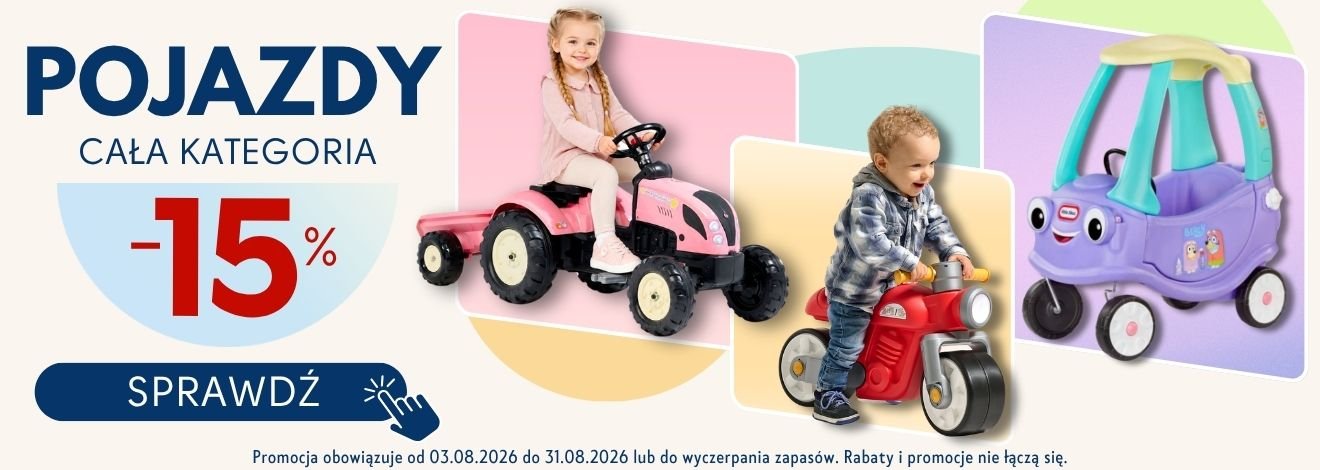 -15% Cała kategoria Rowerki i Pojazdy
